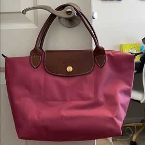Longchamp pink Le Pliage mini nylon purse